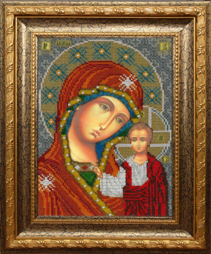 Икона Казанской Божией Матери Вышиваем бисером L157, цена 1 541 руб. - интернет-магазин Мадам Брошкина
